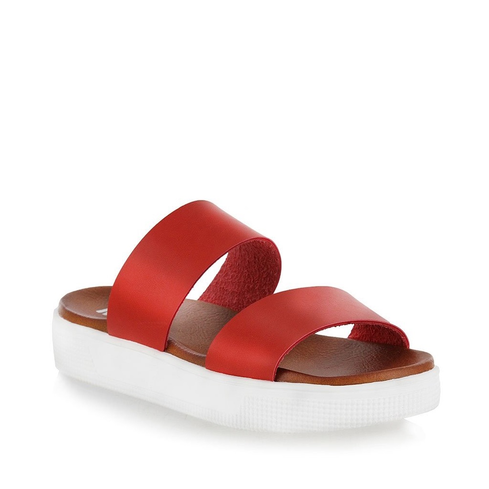 Two Strap Chunky Thick Platform Flatform Sandal - Picture 4 of 4